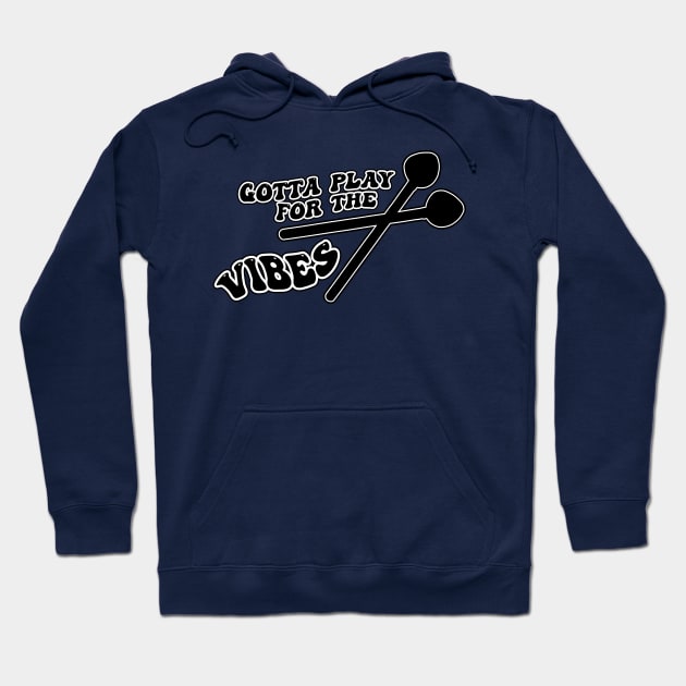 Mallet Play Playing Vibraphone Vibes Mallet Percussion Instrument of Vibraphonist Hoodie by Mochabonk